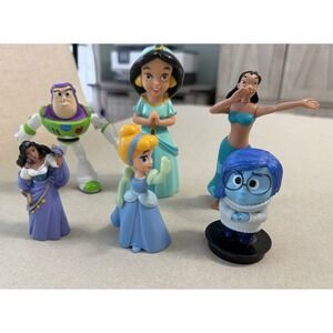 Lot‎ of 6 Disney Figures Princess Jasmine Cinderella Buzz Inside Out Sadness